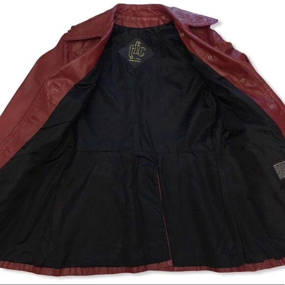 Vintage TFC Red Leather Jacket - Picture 5 of 16